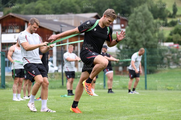 080723 - Wales Rugby World Cup Training camp in Fiesch, Switzerland - Taine Plumtree during training