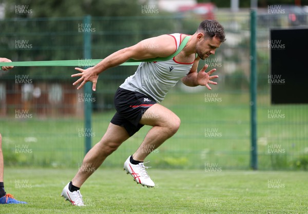 080723 - Wales Rugby World Cup Training camp in Fiesch, Switzerland - Tomos Williams during training
