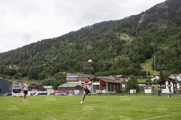 080723 - Wales Rugby World Cup Training camp in Fiesch, Switzerland - Kieran Hardy during training
