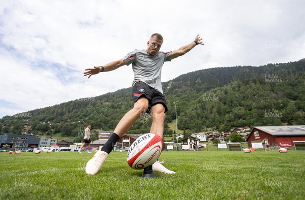 080723 - Wales Rugby World Cup Training camp in Fiesch, Switzerland - Gareth Anscombe during training