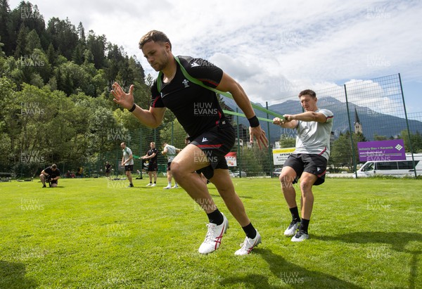 080723 - Wales Rugby World Cup Training camp in Fiesch, Switzerland - Mason Grady during training