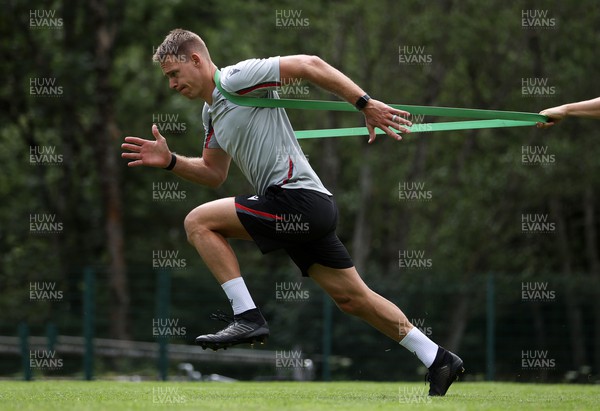 080723 - Wales Rugby World Cup Training camp in Fiesch, Switzerland - Liam Williams during training