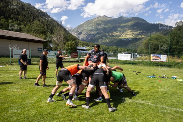080723 - Wales Rugby World Cup Training camp in Fiesch, Switzerland - Dafydd Jenkins during training
