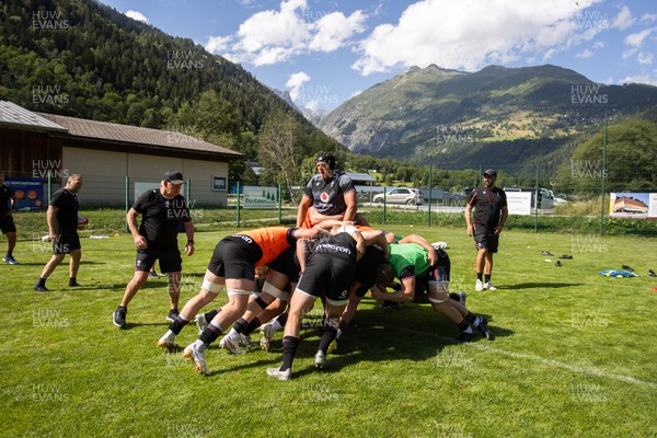 080723 - Wales Rugby World Cup Training camp in Fiesch, Switzerland - Dafydd Jenkins during training