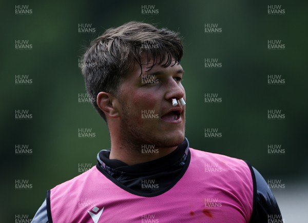 080723 - Wales Rugby World Cup Training camp in Fiesch, Switzerland - Teddy Williams during training