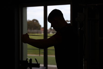 080724 - Wales Rugby Training in the week ahead of their second test against Australia in Melbourne - Dafydd Jenkins during training