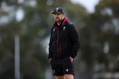 080724 - Wales Rugby Training in the week ahead of their second test against Australia in Melbourne - Mike Forshaw, Defence Coach during training