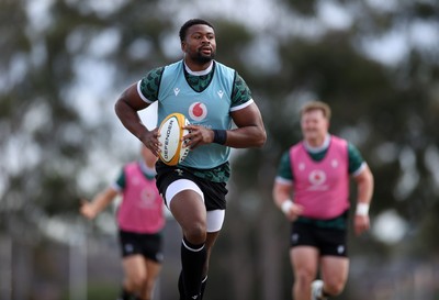 080724 - Wales Rugby Training in the week ahead of their second test against Australia in Melbourne - Christ Tshiunza during training