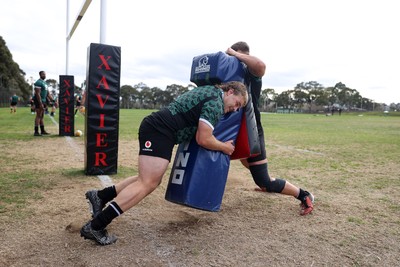 080724 - Wales Rugby Training in the week ahead of their second test against Australia in Melbourne - Archie Griffin during training