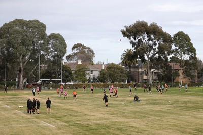 080724 - Wales Rugby Training in the week ahead of their second test against Australia in Melbourne - Wales train in Melbourne