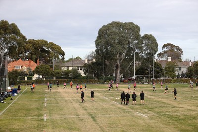 080724 - Wales Rugby Training in the week ahead of their second test against Australia - Wales train in Melbourne