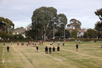 080724 - Wales Rugby Training in the week ahead of their second test against Australia - Wales train in Melbourne