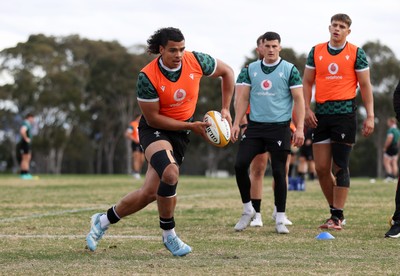 080724 - Wales Rugby Training in the week ahead of their second test against Australia in Melbourne - Mackenzie Martin during training