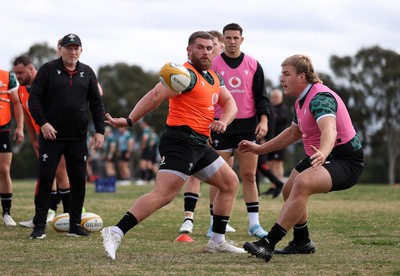 080724 - Wales Rugby Training in the week ahead of their second test against Australia in Melbourne - Kemsley Mathias during training