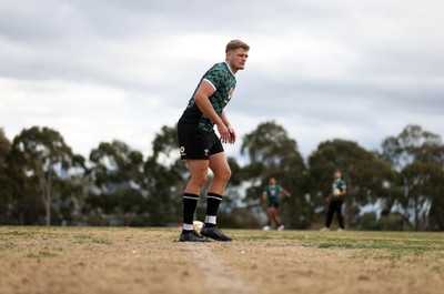 080724 - Wales Rugby Training in the week ahead of their second test against Australia in Melbourne - Taine Plumtree during training