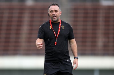 080725 - Wales Rugby Training in the final week of their tour to Japan - Matt Sherratt, Head Coach during training