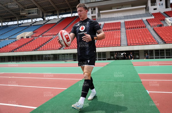 080725 - Wales Rugby Training in the final week of their tour to Japan - Josh Adams during training
