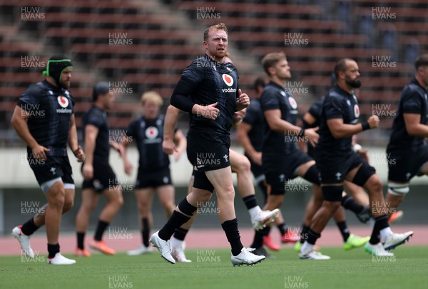 080725 - Wales Rugby Training in the final week of their tour to Japan - Tommy Reffell during training