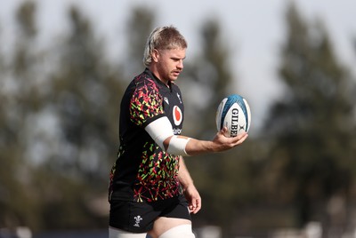 080726 - Wales Rugby train in Argentina for their second game of the Nations Championship - Aaron Wainwright during training