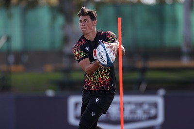 080726 - Wales Rugby train in Argentina for their second game of the Nations Championship - Louis Rees-Zammit during training