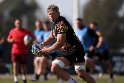 080726 - Wales Rugby train in Argentina for their second game of the Nations Championship - Jac Morgan during training