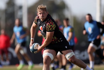 080726 - Wales Rugby train in Argentina for their second game of the Nations Championship - Jac Morgan during training