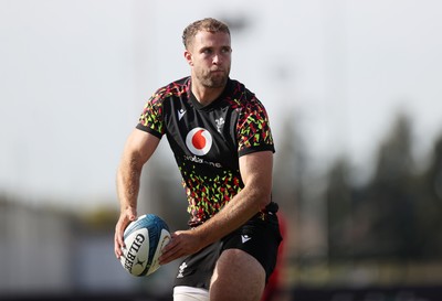 080726 - Wales Rugby train in Argentina for their second game of the Nations Championship - Max Llewellyn during training