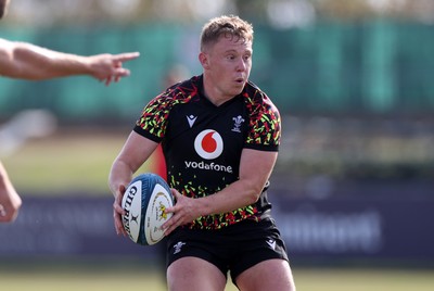 080726 - Wales Rugby train in Argentina for their second game of the Nations Championship - Sam Costelow during training
