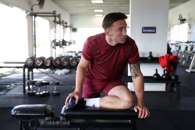 080726 - Wales Rugby train in Argentina for their second game of the Nations Championship - Josh Adams during training