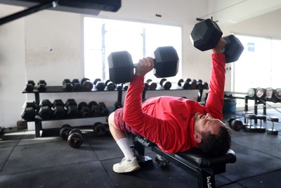 080726 - Wales Rugby train in Argentina for their second game of the Nations Championship - Ryan Elias during training
