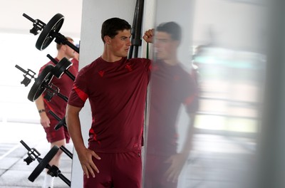 080726 - Wales Rugby train in Argentina for their second game of the Nations Championship - Louis Rees-Zammit during training