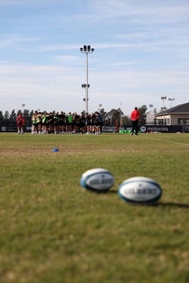 080726 - Wales Rugby train in Argentina for their second game of the Nations Championship - Wales team huddle