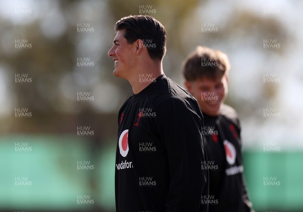 080726 - Wales Rugby train in Argentina for their second game of the Nations Championship - Louis Rees-Zammit during training