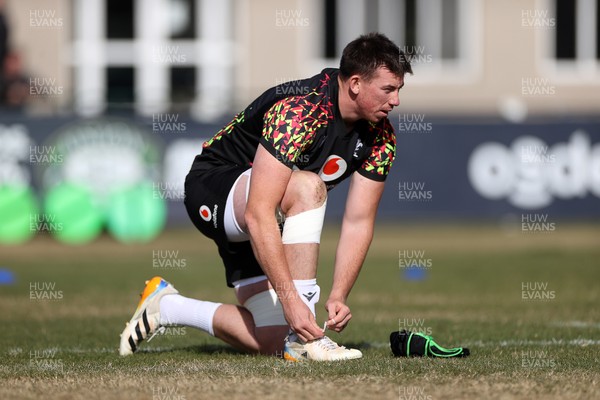 080726 - Wales Rugby train in Argentina for their second game of the Nations Championship - Adam Beard during training