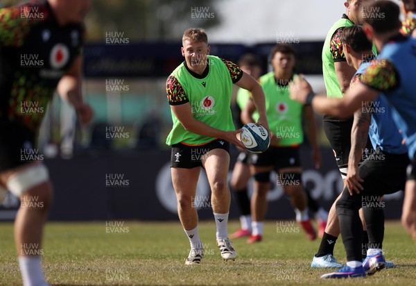 080726 - Wales Rugby train in Argentina for their second game of the Nations Championship - Sam Costelow during training