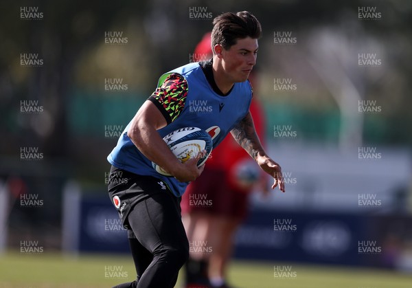 080726 - Wales Rugby train in Argentina for their second game of the Nations Championship - Louis Rees-Zammit during training