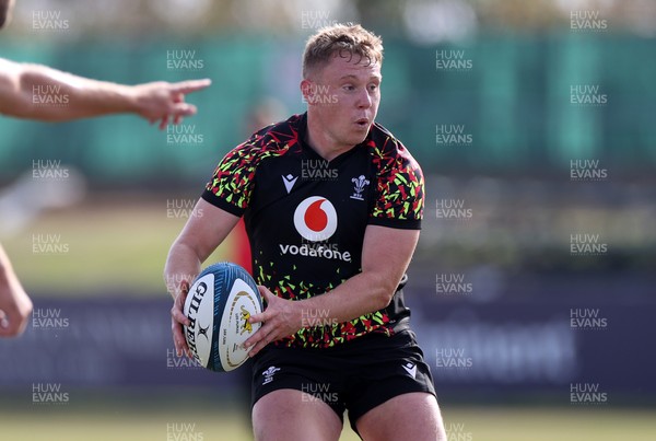 080726 - Wales Rugby train in Argentina for their second game of the Nations Championship - Sam Costelow during training