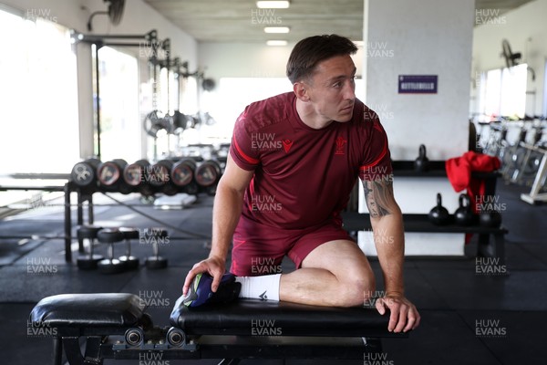 080726 - Wales Rugby train in Argentina for their second game of the Nations Championship - Josh Adams during training