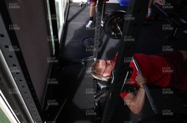 080726 - Wales Rugby train in Argentina for their second game of the Nations Championship - Aaron Wainwright during training