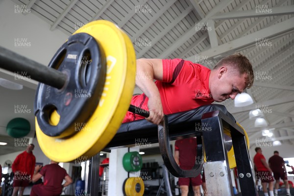 080726 - Wales Rugby train in Argentina for their second game of the Nations Championship - Sam Costelow during training