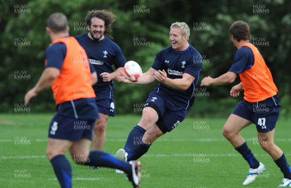 08.08.11 - Wales Rugby Training - Bradley Davies during training. 
