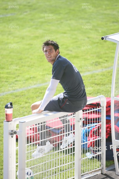 08.09.07 Wales World Cup training... James Hook has a quiet moment at training. 