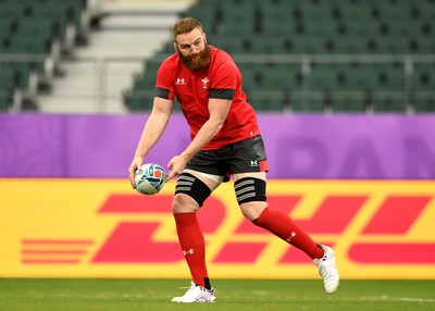 081019 - Wales Rugby Training - Jake Ball during training