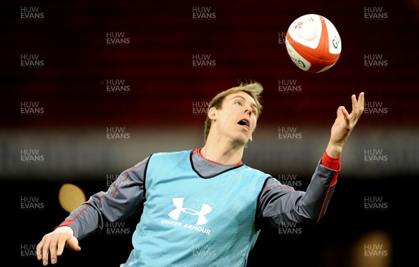 081113 - Wales Rugby Training -Liam Williams during training