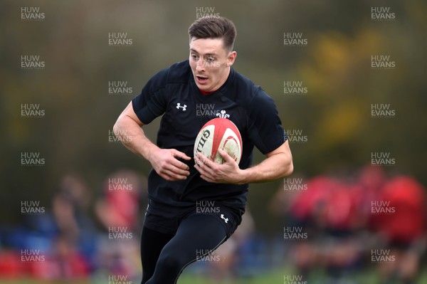 081118 - Wales Rugby Training - Josh Adams during training