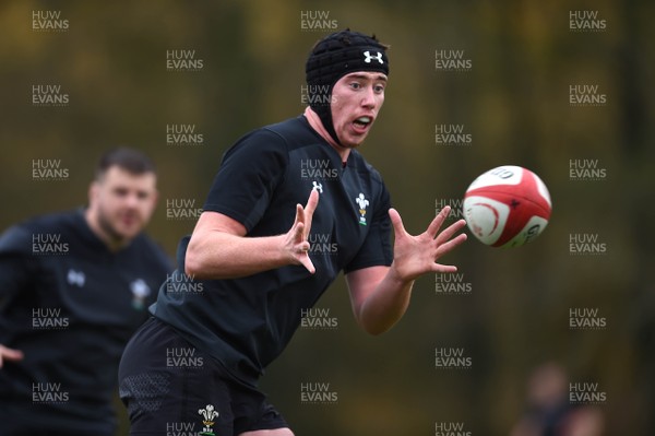 081118 - Wales Rugby Training - Adam Beard during training
