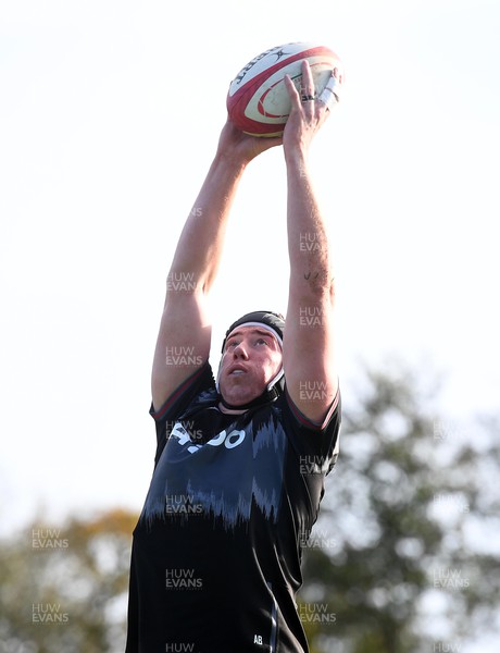 081122 - Wales Rugby Training - Adam Beard during training
