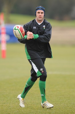 09.02.10 - Wales Rugby Training - Lee Byrne during training. 