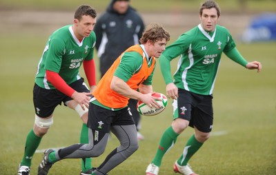 09.02.10 - Wales Rugby Training - Leigh Halfpenny during training. 