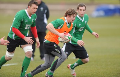 09.02.10 - Wales Rugby Training - Leigh Halfpenny during training. 